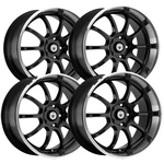 (set Of 4) Konig Lightning 17X7 5X100/5X4.5" +40MM Gloss Black Wheels Rims New. Price: $1007.96.