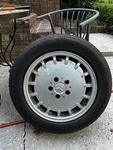 Mercedes R129 Sl EVO1 16X8 Wheel Set With Tires 1294000102 Oem Gullideckel Used. Price: $800.00.