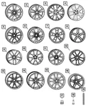 Genuine Mopar Wheel Alloy 6MN92DD5AA New. Price: $580.65.