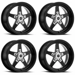 Set 17" Vision 571 Sport Star 2 Gloss Black With Milled Center 17X4.5 Wheels New. Price: $768.20.
