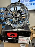 (set Of 4) Vision 375 Warrior 18X8.5 6X135 +25MM Chrome Wheels Rims 18" Inch New. Price: $1299.95.
