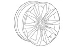 Genuine Volkswagen Wheel Alloy 5C0-601-025-F-8Z8 New. Price: $414.65.