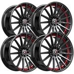 (set Of 4) SPEC-1 SP-69 18X8 5X100/5X4.5" +38MM Black/red Undercut Wheels Rims New. Price: $1217.80.