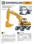 Equipment Brochure - Caterpillar 214 Wheel Excavator C1984 (E4871) Used. Price: $9.60.