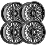 (set Of 4) Hostile H143 Rampage 22X10 6X5.5" -25MM Gloss Black Wheels Rims New. Price: $2220.00.