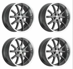 Set 18" Vision 143 Torque Gunmetal Machined Lip 18X8.5 Wheels 5X4.75 (5X120.65 New. Price: $938.40.