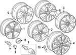 Genuine Audi Wheel Alloy 89A-601-025-AB New. Price: $1228.95.