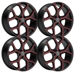 (SET-4) Xcess Flake 20X8.5 5X112 35MM Black Red Wheels Rims Inch New. Price: $1280.00.