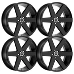 (SET-4) Strada Coda 24X10 6X139.7/6X5.5 24MM Gloss Black Wheels Rims Inch New. Price: $1728.00.