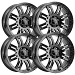 (set Of 4) Vision 375 Warrior 16X8 6X5.5" +0MM Gloss Black Wheels Rims 16" Inch New. Price: $666.96.