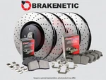 F&r Brakenetic Premium Drilled Disc Rotors + Posi Pads BPK95963 New. Price: $466.43.
