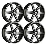 (SET-4) Strada Replica Iroc 22X9 5X114.3 30MM Black Machined Wheels Rims Inch New. Price: $1144.00.