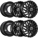 Set Of 6-20" Inch Tis 544BM Dually 8X6.5" Black/milled Wheels Rims New. Price: $3508.00.