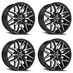 Set 4 22" Vision 305 Rekluse Gloss Black Machined Face 22X10 6X135 -19MM Wheels New. Price: $1456.44.