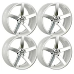 (SET-4) Strada Perfetto 20X8.5 5X114.3 35MM White Machined Wheels Rims Inch New. Price: $1228.00.