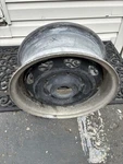 Lotus Elan +2 130/5 S4 Sprint 13X5.5 Knock-off Pin Drive Steel Wheel Used. Price: $70.00.