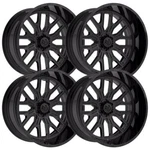 (SET-4) Tis 560B 20X12 5X139.7/5X150 -44MM Black Wheels Rims Inch New. Price: $1625.20.