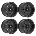 Set 4 17" Fittipaldi Off Road FT100SB 17X9 Satin Black 5X5 Lifted Wheels -12MM New. Price: $1224.00.