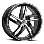 4 New 20X9 Sapphire Luxury Alloys SX01-01 Gloss Black Machined 5X112 ET35 Wheel. Price: $1536.00.