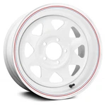 Allied Components 8 Spoke Wheels 15X5 (0, 5X114.3) White Rims Set Of New. Price: $260.00.