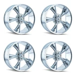 Set 17" Ridler 695 17X8 Chrome 5X4.75 Wheels 0MM Rims New. Price: $1539.96.