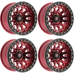Set 4 Fittipaldi Offroad FB153R Red Machined Tint Black Ring 17X9 6X5.5 -15MM New. Price: $2240.00.