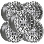 (set Of 5) Dropstar Trail Series 603MS 18X9 6X135/6X5.5" +0MM Silver Wheels Rims New. Price: $1605.00.