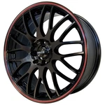 Maxxim Maze Rim 16X7 4X100/4X114.3 Offset 40 Black/red Stripe (quantity 1) New. Price: $171.31.