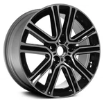 For Toyota Avalon 15-16 Alloy Factory Wheel Double V-spoke Black Machined Used. Price: $276.71.
