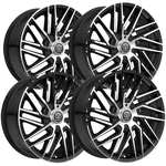(set Of 4) Edge Street 355MB 17X7.5 5X108/5X4.5 +40MM Black/machined Wheels Rims New. Price: $796.00.