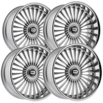 (set Of 4) Dazz D104 Merlot 24X9 5X4.75"/5X5" +0MM Brushed/ssl Wheels Rims New. Price: $3700.00.