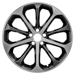 Ford Taurus 14-16 Alloy Factory Wheel 10 Alternating-spoke Machined Black Used. Price: $281.93.