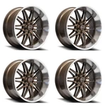 Set 4 22" Corsart Alcatraz Bronze Milled Diamond Cut Lip 22X10.5 5X5 0MM Rims New. Price: $3352.00.