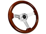 1949-68 Oldsmobile 442 6-BOLT Brushed Mahogany Wood Steering Wheel Kit, Cut New. Price: $270.15.