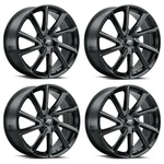 Set 17" Platinum 466BK Mystic Gloss Black 17X8 Wheels 4X100 4X108 40MM Rims New. Price: $862.86.