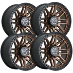 (set 4) Artem Off-road AB1 Grimlock 20X9 6X5.5" +12MM Bronze Wheels Rims New. Price: $1616.00.