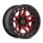 17X9 Kmc KM540 Recon Gloss Black Machined W/ Red Tint Wheel 6X5.5 (-12MM) New. Price: $370.00.
