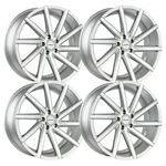 (SET-4) Strada Sega 22X9 5X115 15MM Silver Machined Wheels Rims Inch New. Price: $1392.00.