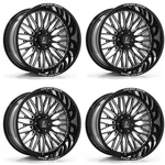 Set 26" Axe Wheels Kratos Gloss Black Milled 26X14 6X135 6X5.5 -76MM Rims New. Price: $3460.00.