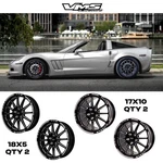 Vms Racing Blackhawk Drag Race Rims Wheels 17X10 18X5 For Chevy Corvette C6 New. Price: $799.95.