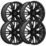 (set Of 4) Replica FR28 ZL1 22X9.5 6X5.5" +24MM Gloss Black Wheels Rims New. Price: $1320.00.