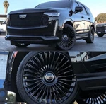 FF02 Gloss Black Wheels For Cadillac Escalade 22X10 W/ Floating Caps New. Price: $1849.00.