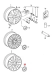 Genuine Audi 2PCS Hub Caps Grey Metallic 8H0601165B7ZJ New. Price: $115.70.