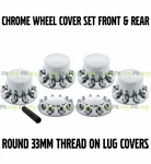 Products Chrome Wheel Set 2X Front 4X Rear 60X Round Lug Nut 33MM New. Price: $199.99.