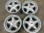 F6ZC1007MA F4ZC1007GA Set Of Four W/caps Ford Mustang Wheel 16" 1994-1998 (mk) Used. Price: $550.00.