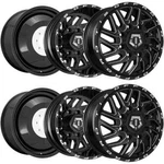 (SET-6) Tis 544BM Dually 20X8.25 8X6.5 -198MM Black Milled Wheels Rims Inch New. Price: $2392.00.