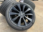 Oem 20" Tesla Model 3 Sport Stiletto Wheels Black Rims Michelin Tpms 85% Used. Price: $1900.00.