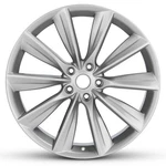 New Wheel For 2012-2017 Tesla Model Rear 21 Inch Painted Silver Alloy Rim. Price: $299.97.