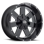 Vision Off-road Wheels 411 17X9 +12 Gloss Black Milled 5X139.7 5X5.5 (qty 1) New. Price: $203.00.