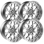 (set Of 4) Hardcore HC104 Widow 24X12 8X170 -44MM Chrome Wheels Rims 24" Inch New. Price: $2916.00.